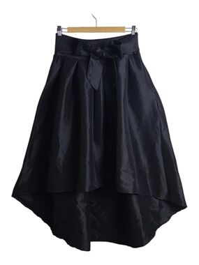 Haute Monde Black High-Low Tie-Waist Skirt